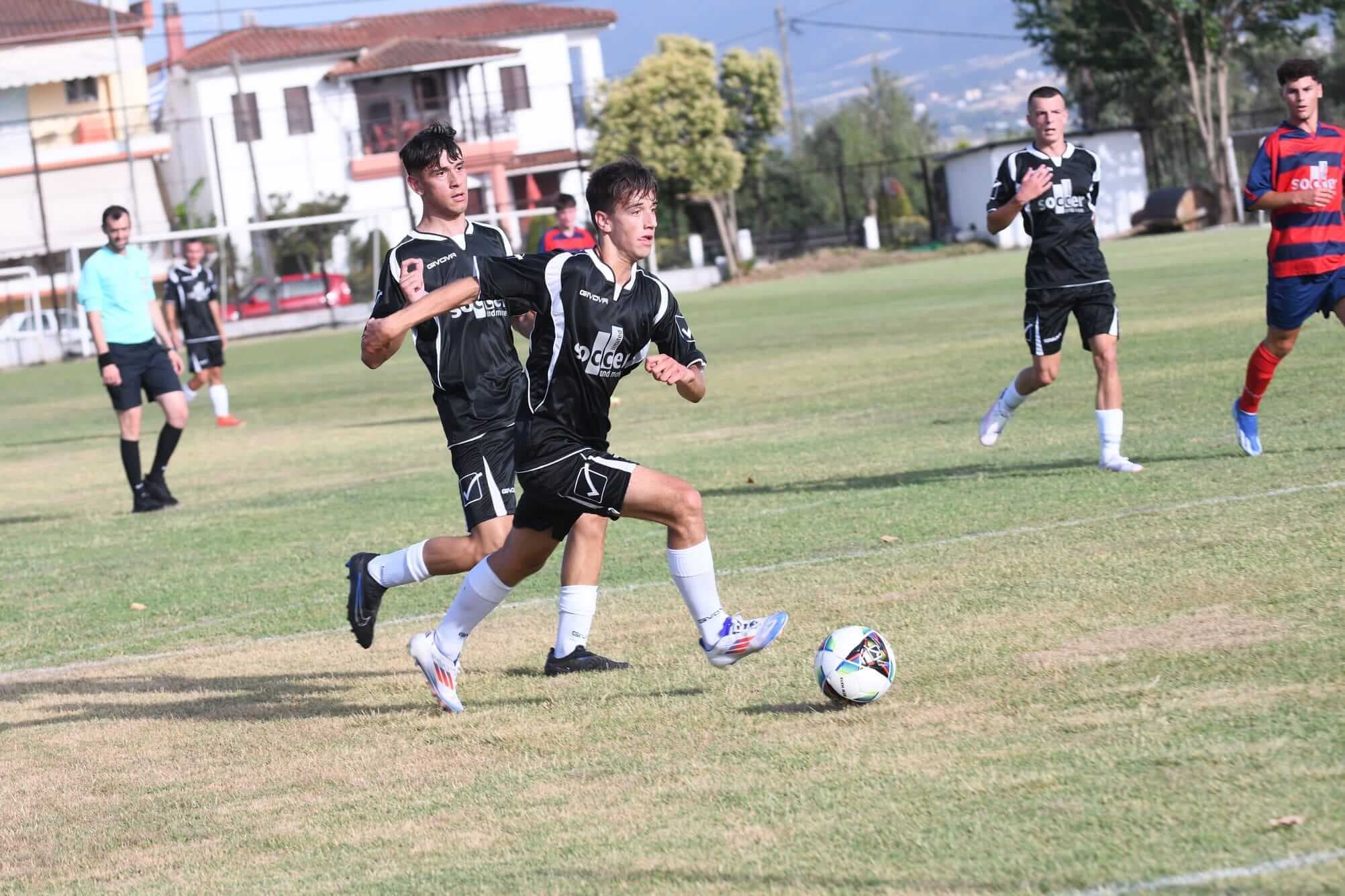 Players in action on the pitch during SoccerX Camp
