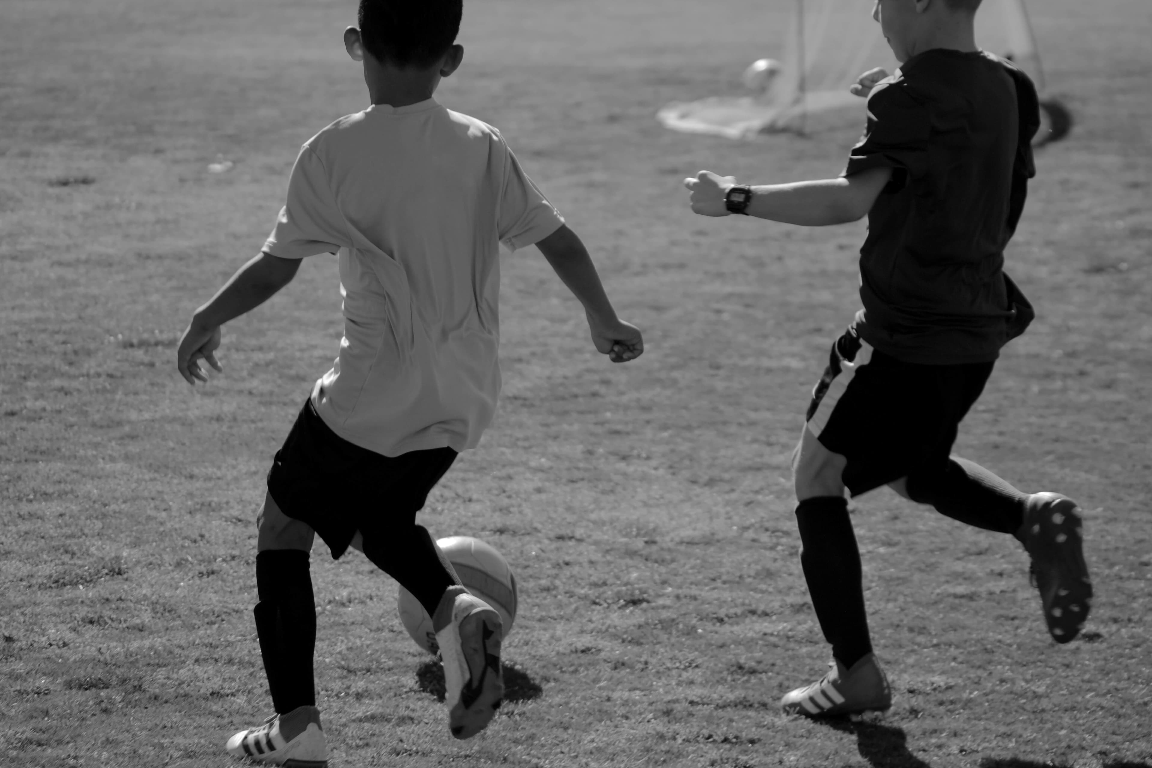 Young footballers training at SoccerX Camp